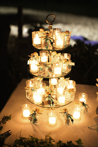 Candles for wedding reception